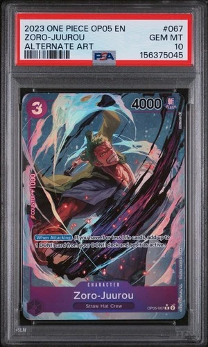 Zoro-Juurou (Alternate Art) OP05-067 Awakening of the New Era Foil PSA 10