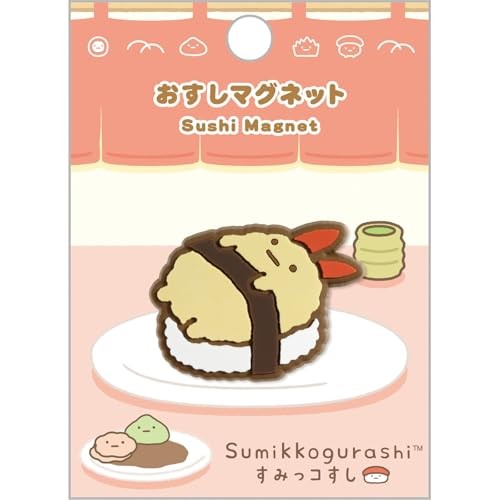 Imán de sushi San-X Sumikkogurashi cola de camarón frito AB37110 aprox. H90 x...