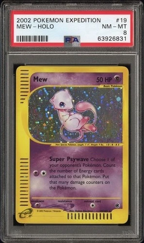 PSA 8 - Pokemon MEW - Expedition Base Set Holo - 19/165