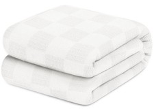 Avalon Bedding 100 Cotton Blankets King Size Thermal Blanket 108x90 - Perfect...