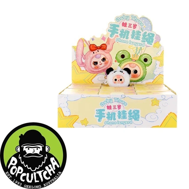 Baby Three - Phone Lanyard Blind Box Vinyl Plush Keychain (Display of 12) "New"