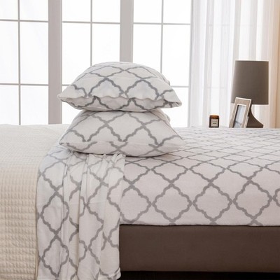 Great Bay Home Extra Soft Velvet Plush Micro Fleece Printed Sheet Set | Twin