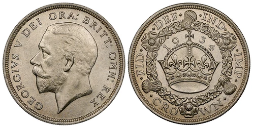 GREAT BRITAIN. George V 1934 AR Crown. NGC MS63 S-4036; ESC-373; Dav.-110