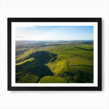 Aerial View Of The Moors 4 Art Prin Framed Wall Art Poster Canvas Print Picture