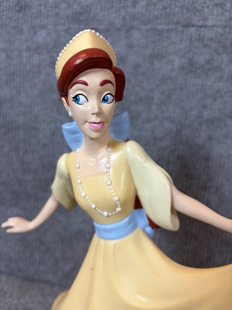 Vtg 1997 Anastasia Movie 10” PVC Figurine Yellow Formal Dress Fox