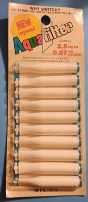 VINTAGE AquaFilter Aqua Filter Disposable Cigarette Holders (pack of 10 filters)