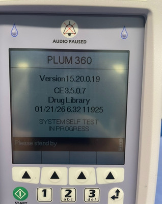 ICU Medical Plum 360 Infusion IV Pump W/Pole clamp CERT till 8/27