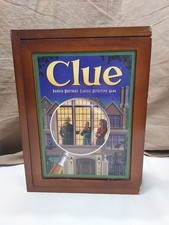 CLUE Vintage Collection, Wooden Bookshelf Edition, Parker Brothers Complete Game