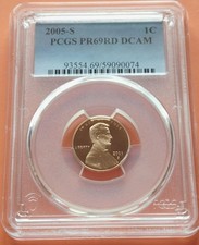 2005 S Lincoln Memorial Proof Cent One Penny Graded PCGS PR69 RD DCAM Deep Cameo