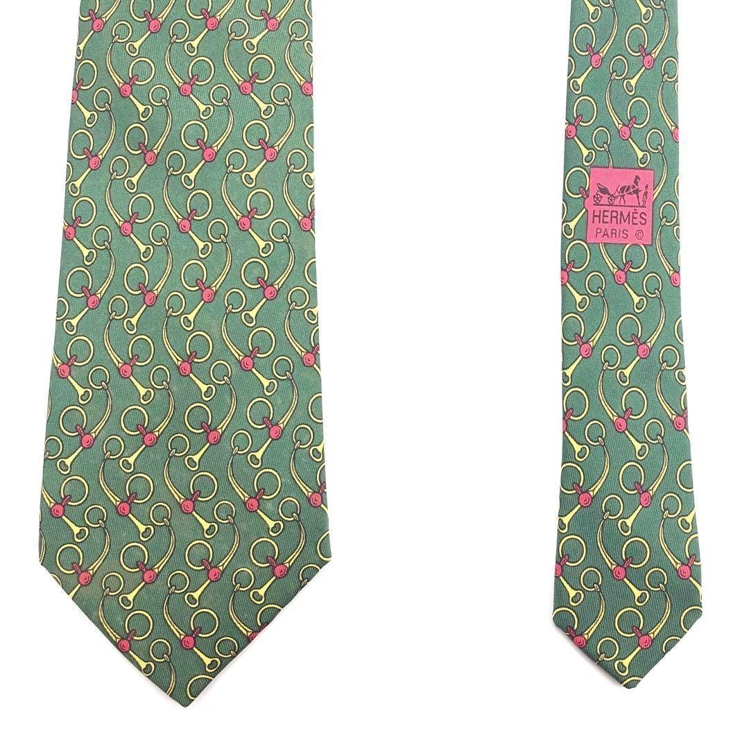 Condition HERMES Tie Metal Pattern Small Pattern … - image 2