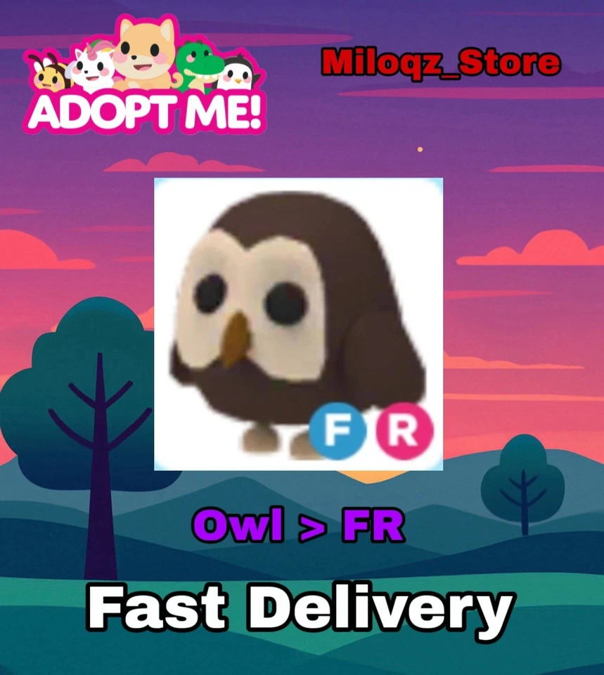 Adopt Me Owl Fly Ride | Fast Delivery
