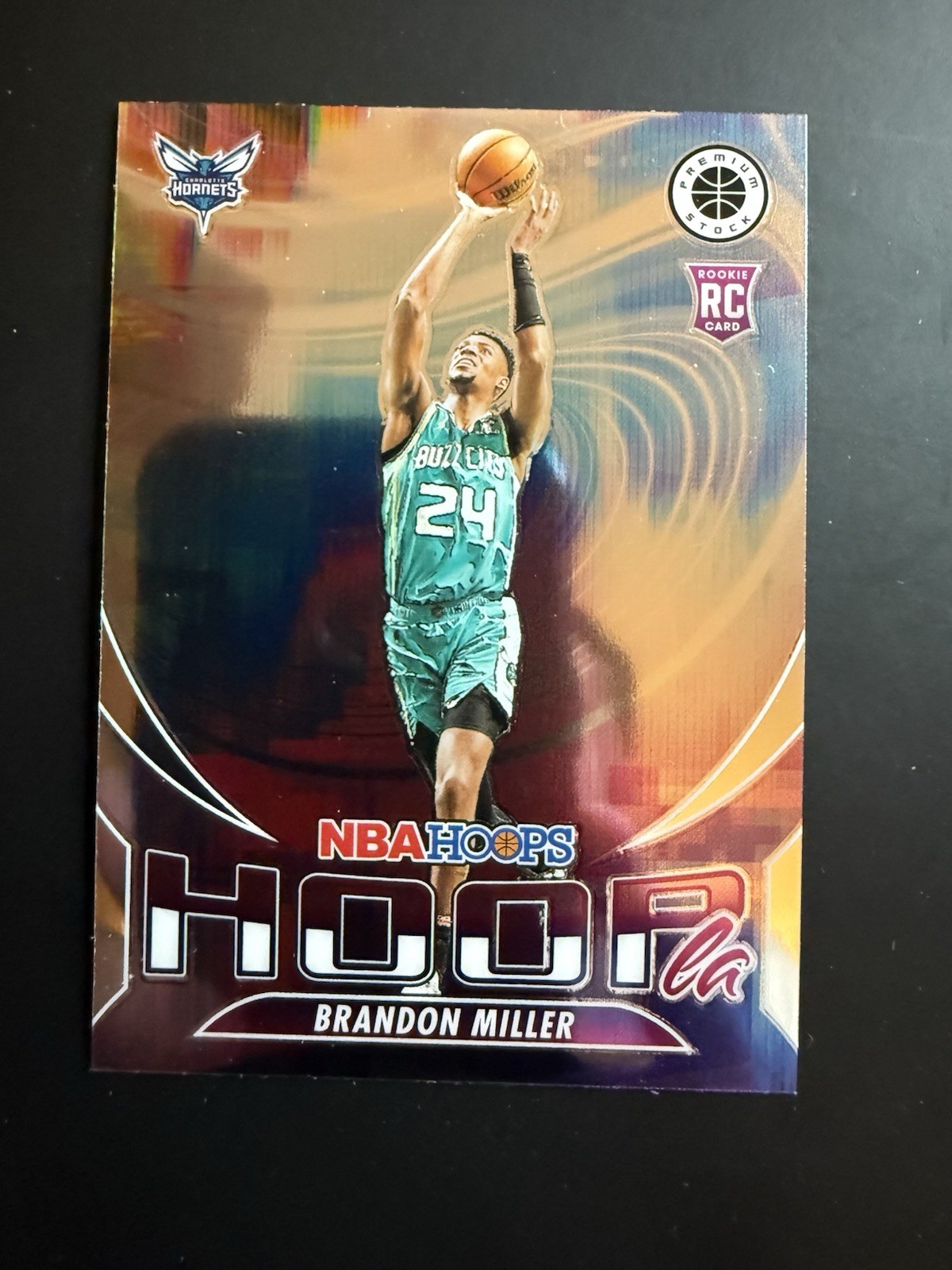 2023-24 Panini NBA Hoops Premium Stock Hoopla 3 RC Brandon Miller