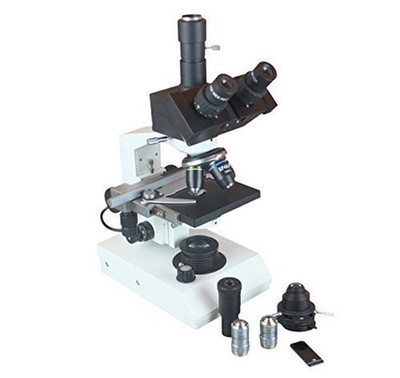 Radical 2500x LED Trinocular Microscope with Blood, Semen, Water Phase Contrast