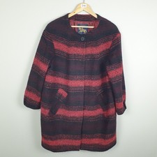 Paul Costelloe Coat Womens 18 Red Wool Mohair Alpaca Made In Italy Vintage