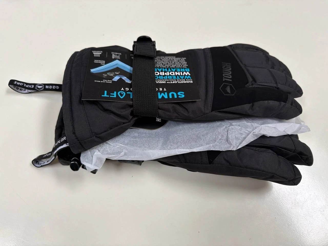 Tough Outdoors Ski Gloves Waterproof Snow Gloves Size L Color Black