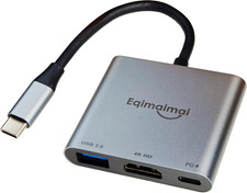 USB C to HDMI Adapter, 4K 30 HDMI to USB C,USBC to HDMI Adapter with USB 3.0, 10