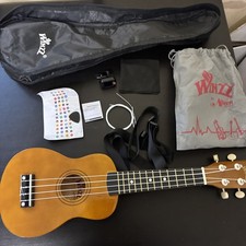 Winzz 21-Inch Soprano Ukulele Starter Kit for Kids, Includes Accessories – Brown