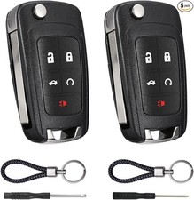 Key Fob Case Replacement 5 Button for Keyless Entry Remote Control Car Key Fob S