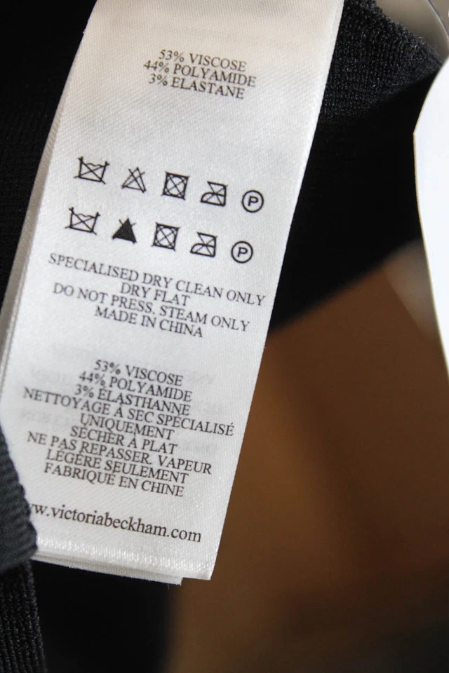 Camiseta sin mangas recortada VB Body By Victoria Beckham para mujer cuello cuadrado negra talla 2 Foto 4 de 4