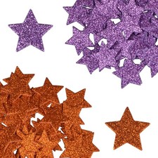 120 Pcs Foam Stickers, Star Stickers, Self-Adhesive, Purple, Orange,1.14 in