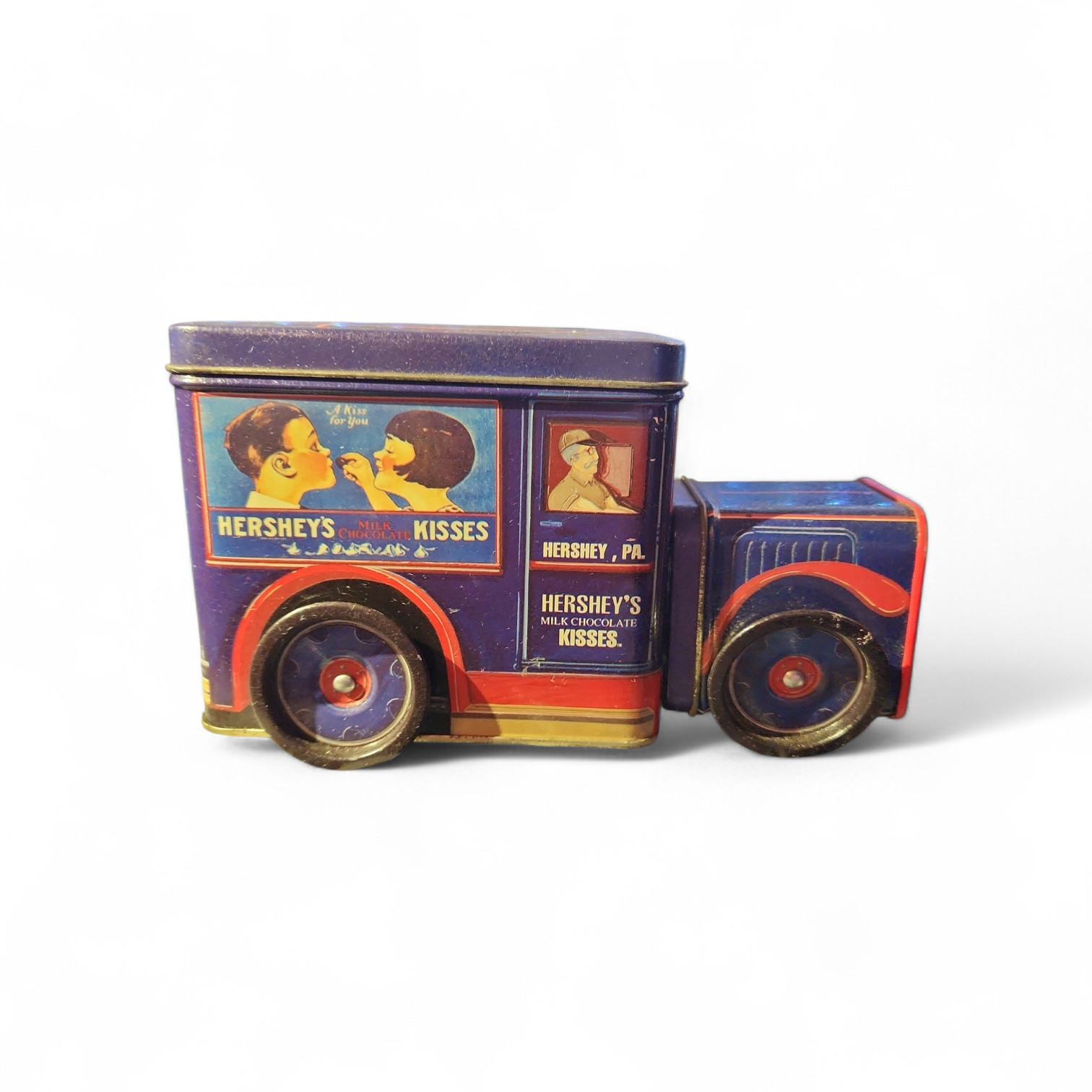 Vintage - Hershey's Milk Chocolate Kisses Tin Truck - 1995 Hershey Foods Corp.