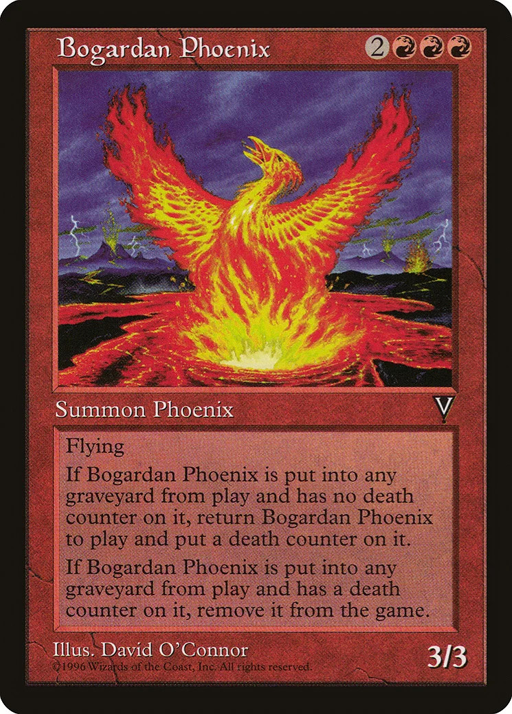 Bogardan Phoenix Visions HEAVILY PLD Red Rare MAGIC THE GATHERING CARD ABUGames