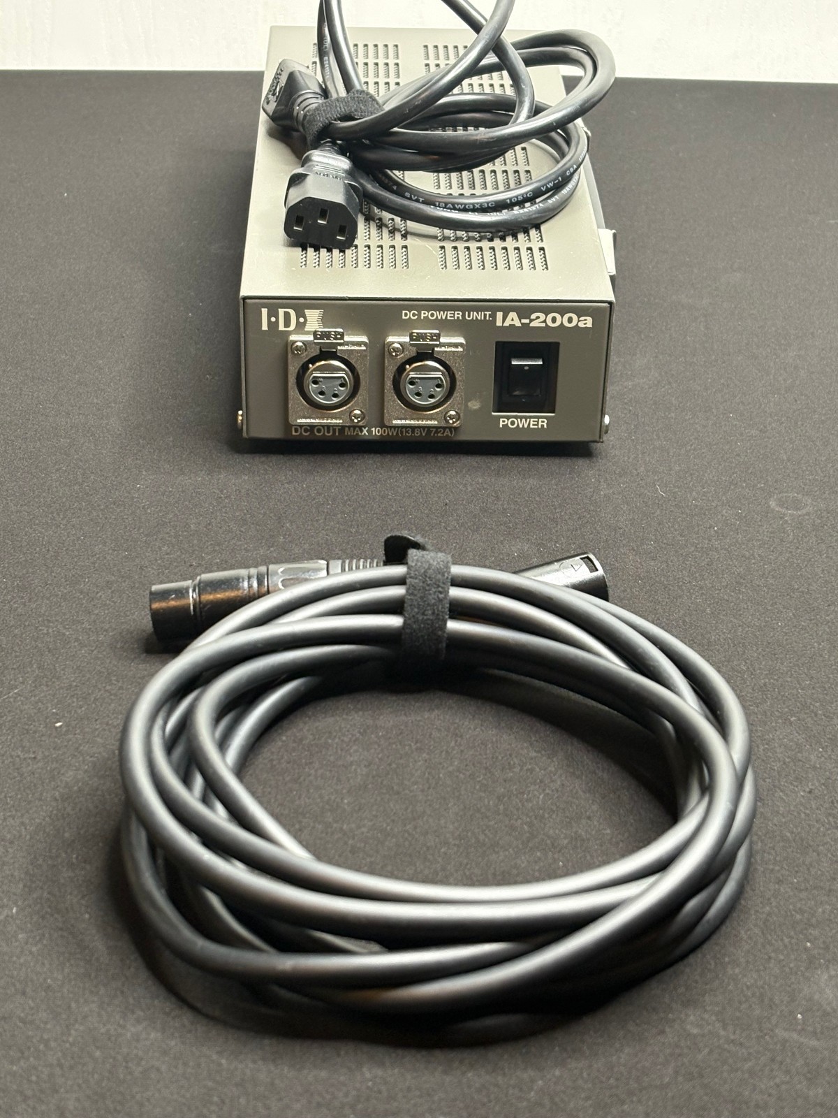 IDX IA-200a DC Power Unit 13.8V Broadcast Power Supply w/ 4-Pin XLR Cable – Test