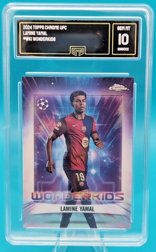 Lamine Yamal  2024-25 Topps Chrome UeFa - Wonderkids - GMA 10 Gem Mint