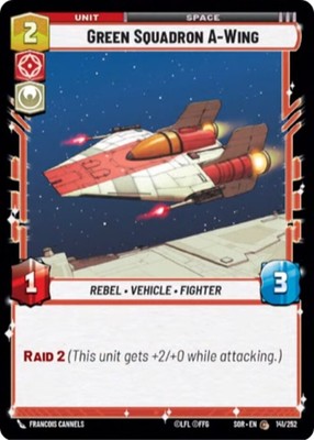 x3 Green Squadron A-Wing - Foil C Star Wars Spark of Rebellion M/NM