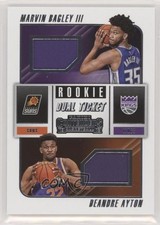 2018 Contenders Rookie Ticket Dual Swatches Marvin Bagley III Deandre Ayton 0p6
