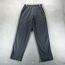 Nike Track Pants Mens L Gray Mesh Drill Warm Up Ankle Zip Gym Workout