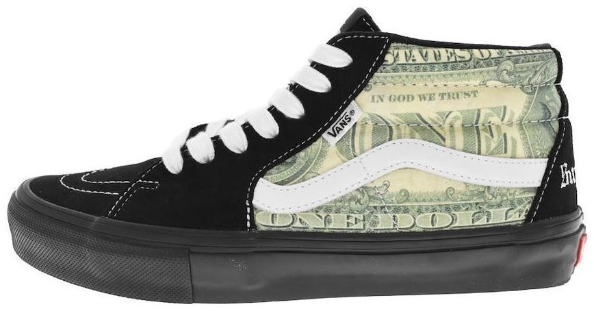 Supreme x Vans Skate Grosso Mid Dollar Bill - Black for sale | eBay