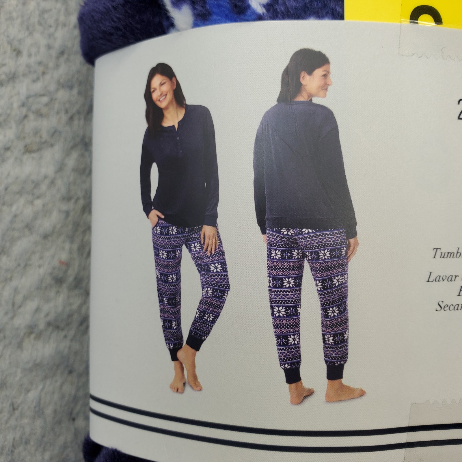 Nautica 2Pc Sleepwear Set Womens Small Multi Silky Stretch Fleece Button Front image 6
