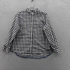 Niko and Gingham Plaid Shirt Size 3 Medium Black White Womens Long Sleeve Casual