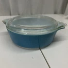Vintage Pyrex Blue Casserole Dish #471 1 Pt with Lid