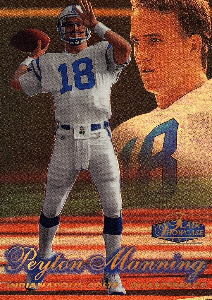 Peyton Manning 1998 Flair Showcase Style Row 2 RC Indianapolis Colts