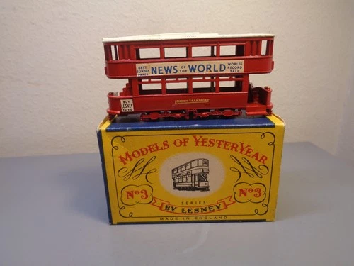 MATCHBOX LESNEY MOY Y3A VINTAGE 1907 LONDON 'E' CLASS TRAMCAR MINT IN BOX