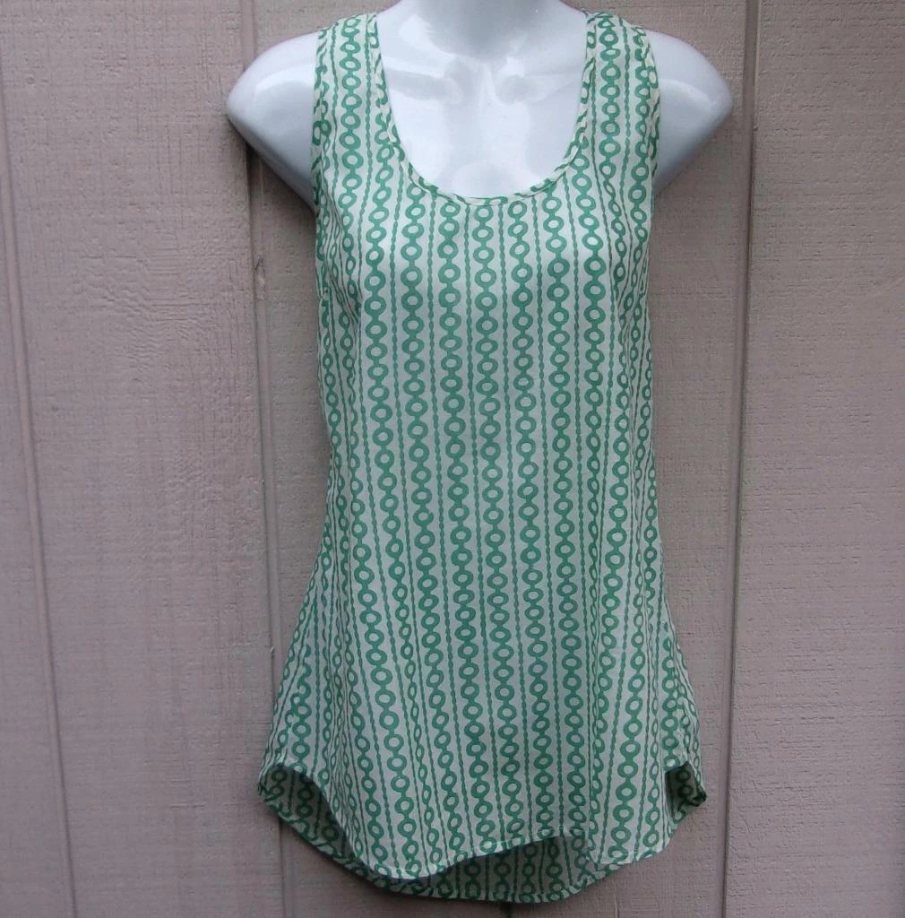YALA Organic Cotton smock Blouse Tunic Top ~ Julep Chain Block
