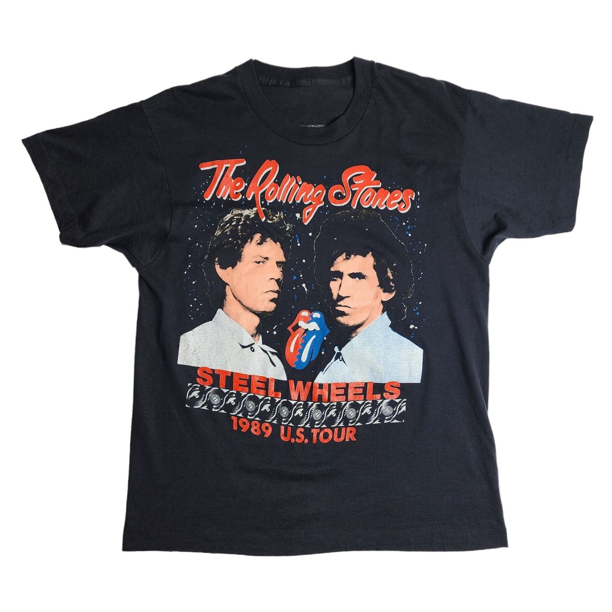 ROLLING STONES 1989年ツアーTシャツ Lサイズ Vintage 1989 the Rolling Stones White T Shirt Xlarge Steel