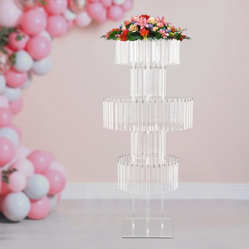 Flower Stand for Wedding/ Celebrations, 5-Tier Crystal Acrylic Flower Stand - Picture 7 of 18