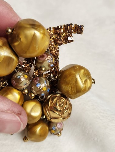 RAR Juliana D&E Buch Set Hochzeitstorte Perle, goldfarbene Rosen & Strass Brosche - Bild 9 von 10