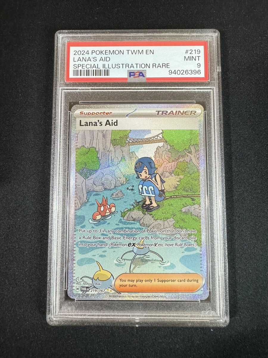 PSA 9 Lana's Aid Trainer SIR 219/167 Twilight Masquerade Pokemon