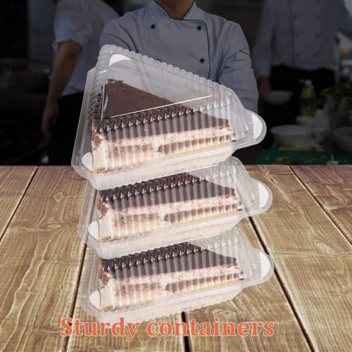100Pcs Triangle Cheesecake Boxes Slice Cake Box Triangle Pie Holders Cake9195 - Picture 6 of 10