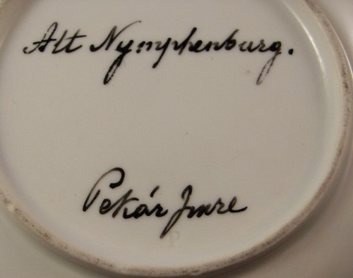 18thC Nymphenburg Porcelain Floral Cup & Saucer Porzellan Tasse Blumen German #2 - Picture 6 of 10