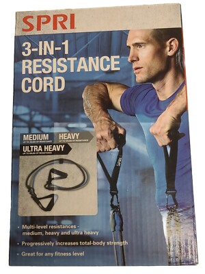 SPRI 3-IN-1 Resistant Cord NEW IN BOX