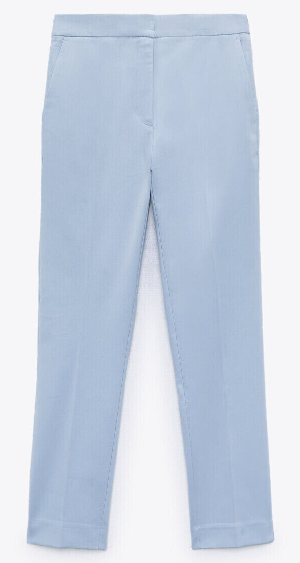【新品未使用】MoL ♡Half length pants old blue NWT Zara Women's Jogger Waist Dress Pants Blue Size L 1478
