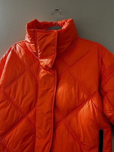Chaqueta/chaleco Adidas Stella McCartney convertible acolchado naranja con capucha para mujer S - Imagen 3 de 19
