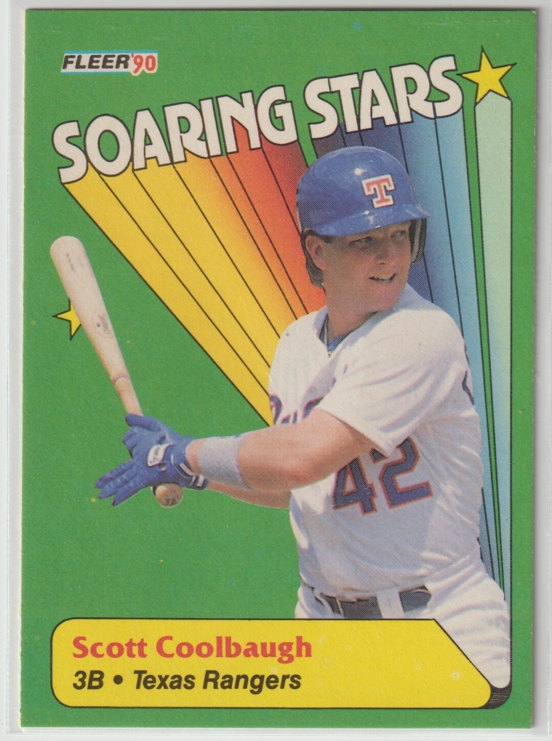 1990 Fleer - SCOTT COOLBAUGH - RC SOARING STARS #5 - Texas Rangers