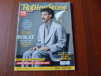 Rolling Stone 1/2007 Robert Plant & Led Zeppelin-Borat-Lee Hazlewood-Rod Stewart