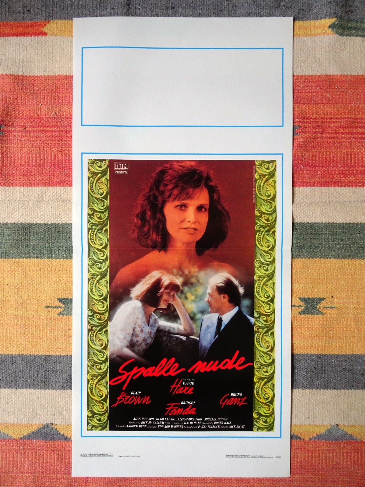 Locandina originale film Spalle nude (1989) - Regia di David Hare
